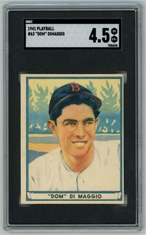 1941 Playball #63 Dom Dimaggio SGC 4.5 VGEX+