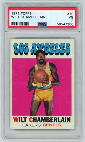 1971 Topps #70 Wilt Chamberlain PSA 3 VG