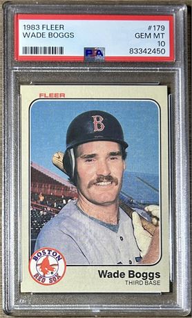 1983 Fleer #179 Wade Boggs RC PSA 10 GEM MINT