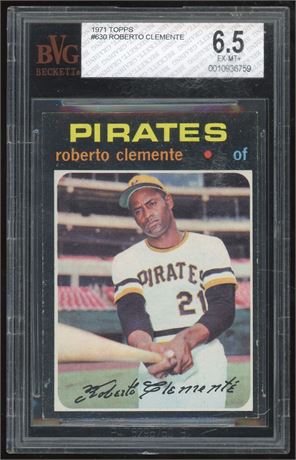 1971 Topps #630 Roberto Clemente BVG 6.5 EXMT+