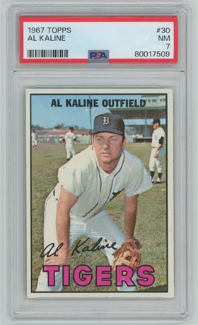 1967 Topps #30 Al Kaline PSA 7 NM