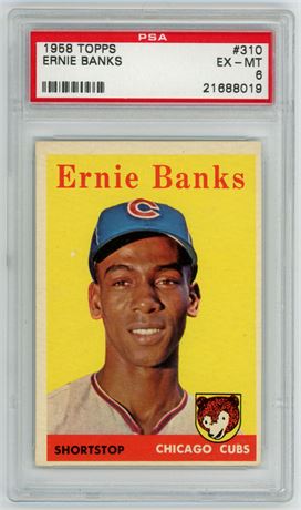 1958 Topps #310 Ernie Banks PSA 6 EXMT
