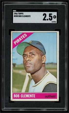 1966 Topps #300 Roberto Clemente SGC 2.5 GOOD+