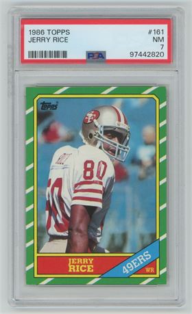 1986 Topps #161 Jerry Rice RC PSA 7 NM