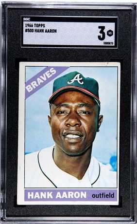 1966 Topps #500 Hank Aaron SGC 3 VG