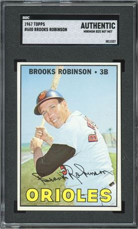 1967 Topps #600 Brooks Robinson High # SGC Authentic (Mini Size)