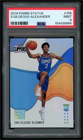 2018 Panini Status #156 S. Gilgeous-Alexander RC PSA 9 MINT