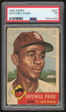 1953 Topps #220 Satchell Paige PSA 1