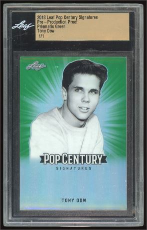 2018 Leaf Pop Century Signatures Pre-Production Proof Tony Dow 1/1