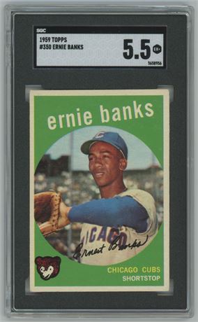 1959 Topps #350 Ernie Banks SGC 5.5 EX+