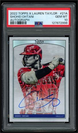 2022 Topps X Lauren Taylor Shohei Ohtani Auto 57/99 PSA 10 GEM MINT