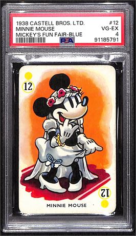 1938 Castell Bros LTD #12 Minnie Mouse Mickey's Fun Fair - Blue PSA 4 VGEX