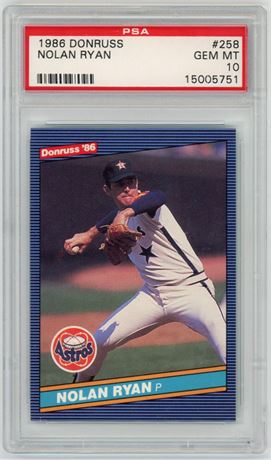 1986 Donruss #258 Nolan Ryan PSA 10 GEM MINT