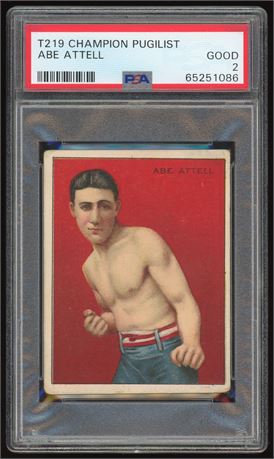 1910 T219 Champion Pugilist Abe Attell PSA 2 GOOD