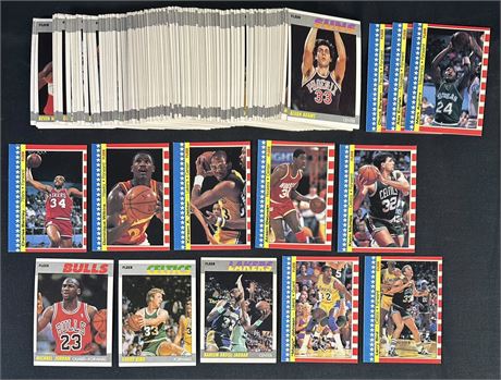1987 Fleer Complete Base Set (1-132) w/ Jordan, and Bird EXMT to NM AVG (READ)
