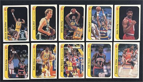 1986 Fleer Basketball Sticker Lot (10/11) COMPLETE MINUS JORDAN All Sharp NM