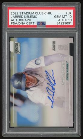 2022 Stadium Club Chrome Jared Kelenic Auto PSA 10 Auto 10