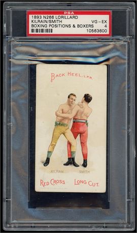 1893 N266 Lorillard Kilrain/Smith Boxing Positions & Boxers PSA 4