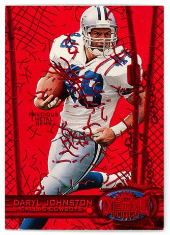 1997 Skybox Metal #137 Daryl Johnston 50/150 Red Precious Metal Gems