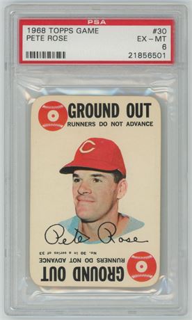 1968 Topps Game #30 Pete Rose PSA 6 EXMT
