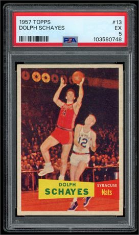 1957 Topps #13 Dolph Schayes RC PSA 5 EX