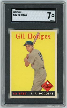 1958 Topps #162 Gil Hodges SGC 7 NM