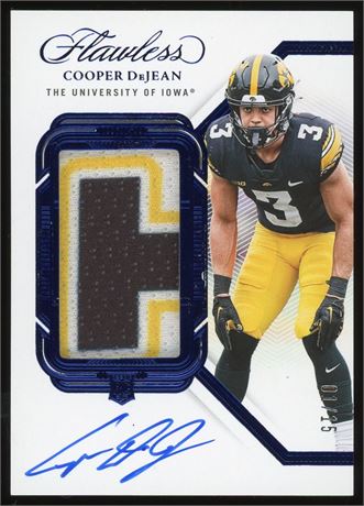 2024 Flawless Collegiate Cooper DeJean Patch Auto 1/15