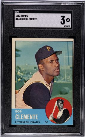 1963 Topps #540 Roberto Clemente High # SGC 3 VG