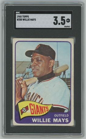 1965 Topps #250 Willie Mays SGC 3.5 VG+