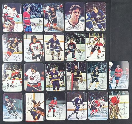 1978 Topps Hockey Glossy Inserts Complete Set (1-22) 14 HOFers All EXMT to NM