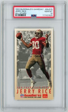 1993 McDonald's Gameday Jerry Rice All-Stars PSA 10 GEM MINT