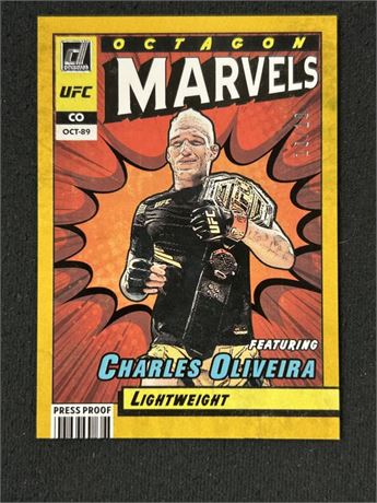 2022 Donruss UFC Charles Oliveira Octagon Marvels 10/10