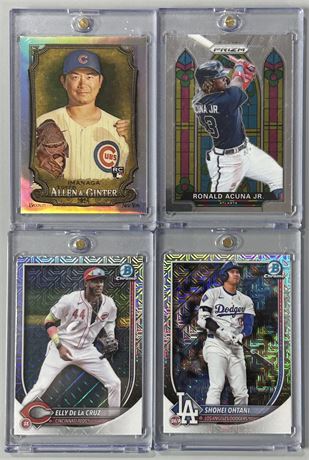 2021-2025 Baseball Stars Lot (4) w/ Ohtani & De La Cruz Mojo, Acuna Jr.