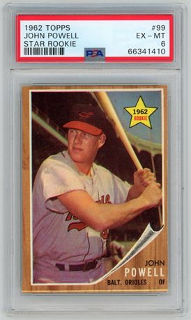 1962 Topps #99 Boog Powell RC PSA 6 EXMT