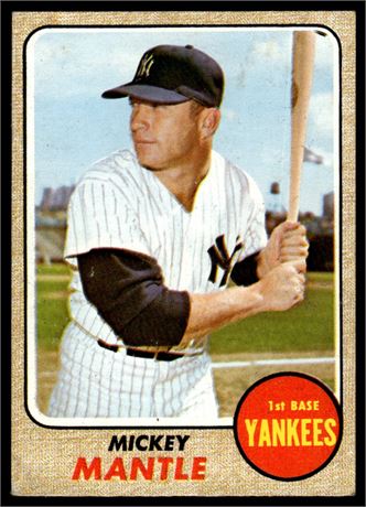 1968 Topps #280 Mickey Mantle Low Grade Great Color