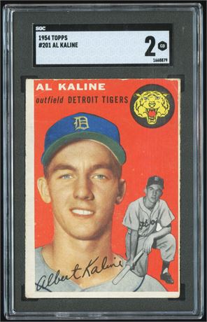 1954 Topps #201 Al Kaline RC SGC 2 Good