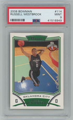 2008 Bowman #114 Russell Westbrook RC PSA 9 MINT