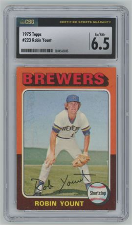 1975 Topps #223 Robin Yount CSG 6.5 EXMT+