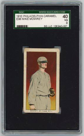 1910 E96 Philadelphia Caramel Mike Mowrey SGC 3 VG