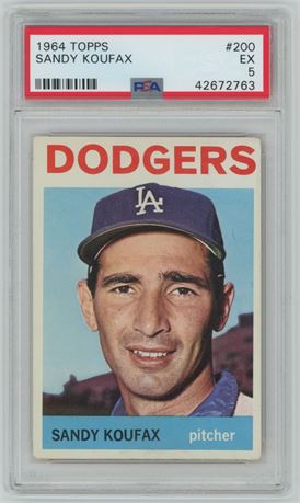 1964 Topps #200 Sandy Koufax PSA 5 EX