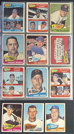 1965 Topps Baseball Partial Set (463/598) 77.4% Of Set VGEX+ AVG READ