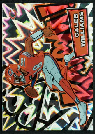 2025 Panini Absolute #4 Caleb Williams Kaboom! Horizontal SSP