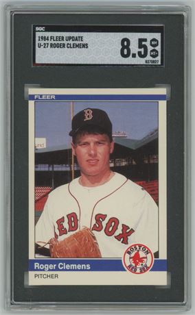 1984 Fleer Update Roger Clemens RC SGC 8.5 NMMT+