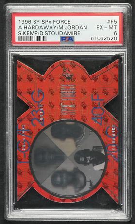 1996 Upper Deck SP Hardaway/Jordan/Kemp/Stoudamire SPx Force PSA 6 EXMT
