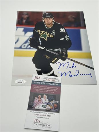 Mike Modano Autographed 8x10 Photo JSA