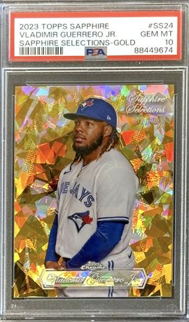 2023 Topps Sapphire Vladimir Guerrero Jr Sapphire Selections Gold 7/50 PSA 10