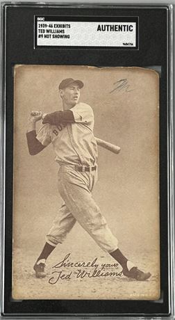 1939-46 Exhibits Ted Williams #9 Not Showing SGC Authentic