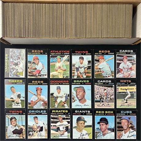 *Description Updated* 1971 Topps NEAR Set (742/752) VG to EX Missing 10 Commons
