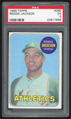 1969 Topps #260 Reggie Jackson RC PSA 5 EX