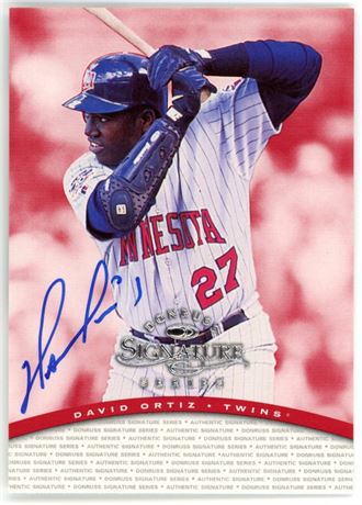 1997 Donruss Signature Series David Ortiz RC Auto